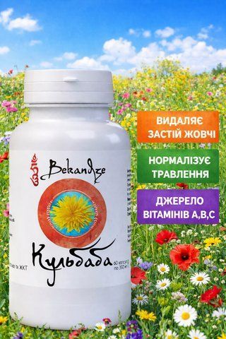 Корінь кульбаби 350 мг &mdash; при млявому травленні, застої жовчі та потребі у підтримці печінки, 60 капсул 2032684284 фото