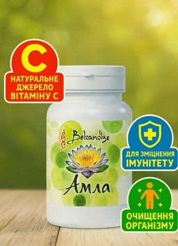 Амла 400 мг &mdash; при зниженому тонусі імунітету та потребі у природній антиоксидантній підтримці, 60 капсул 2459534455 фото